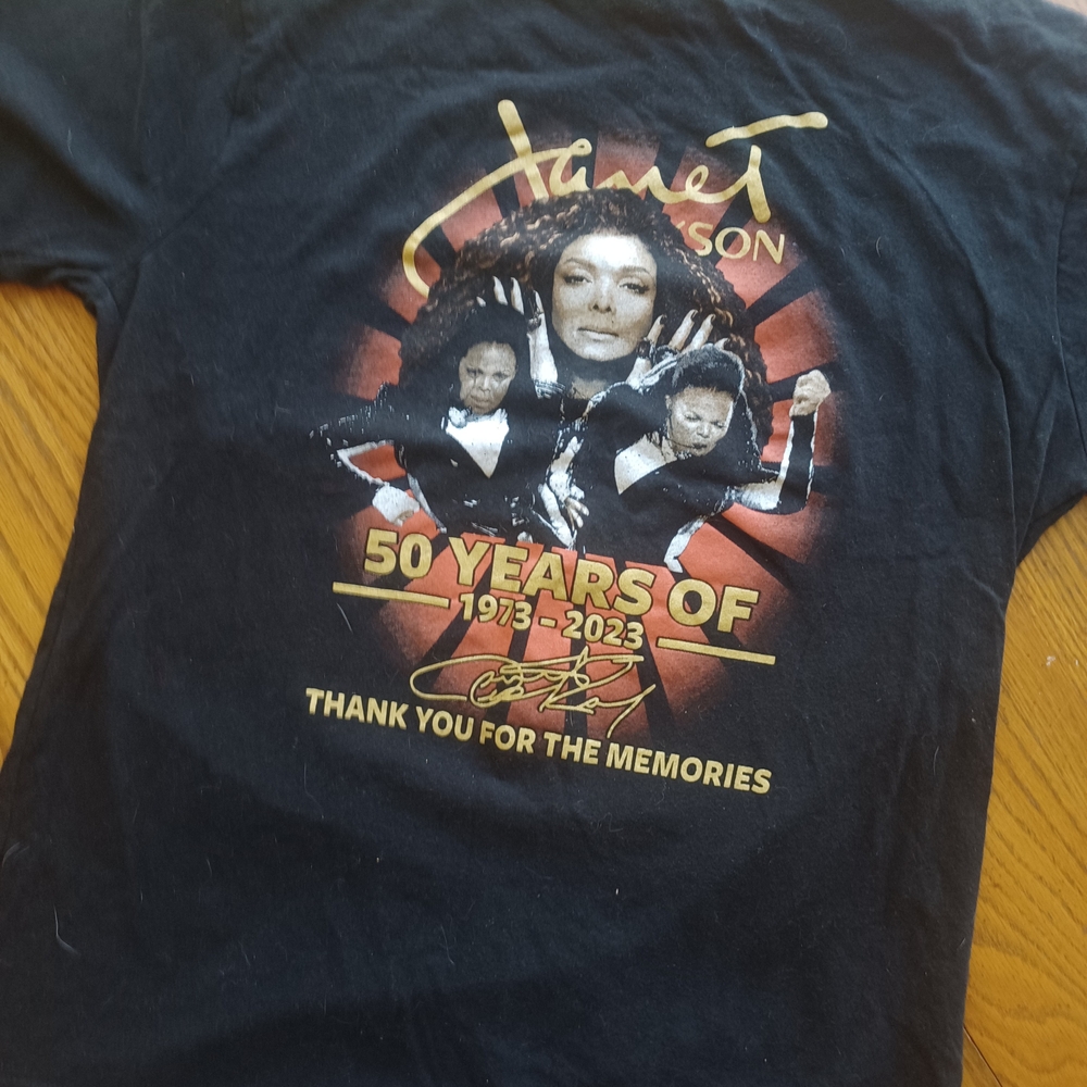 Black Short Sleeve Graphic Janet Jackson 2023 Tour Tee
